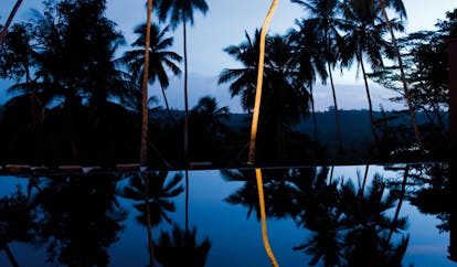 Kahanda Kanda Sri Lanka outdoor pool at night time