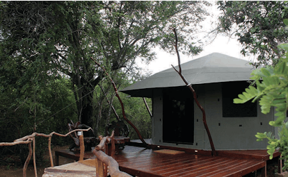 Noel Rodrigos Leopard Safari Sri Lanka tent exterior stairway private terrace 