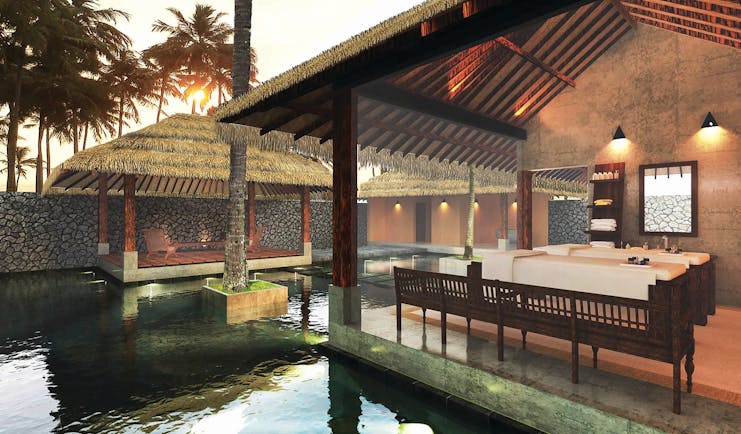 Shangri La Hambantota Sri Lanka spa pools massage tables trees