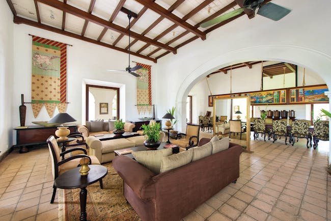 Tamarind Hill Sri Lanka lounge indoor communal seating area sofas armchairs grand décor