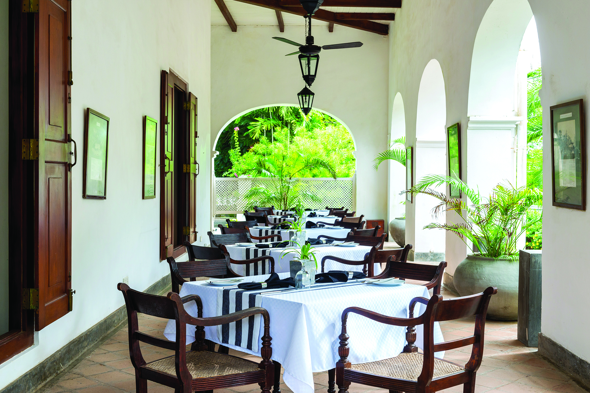 Tamarind Hill Sri Lanka terrace dining covered outdoor dining area