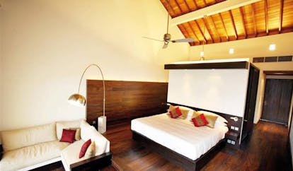 The Fortress Sri Lanka bedroom aerial view open plan lounge area
