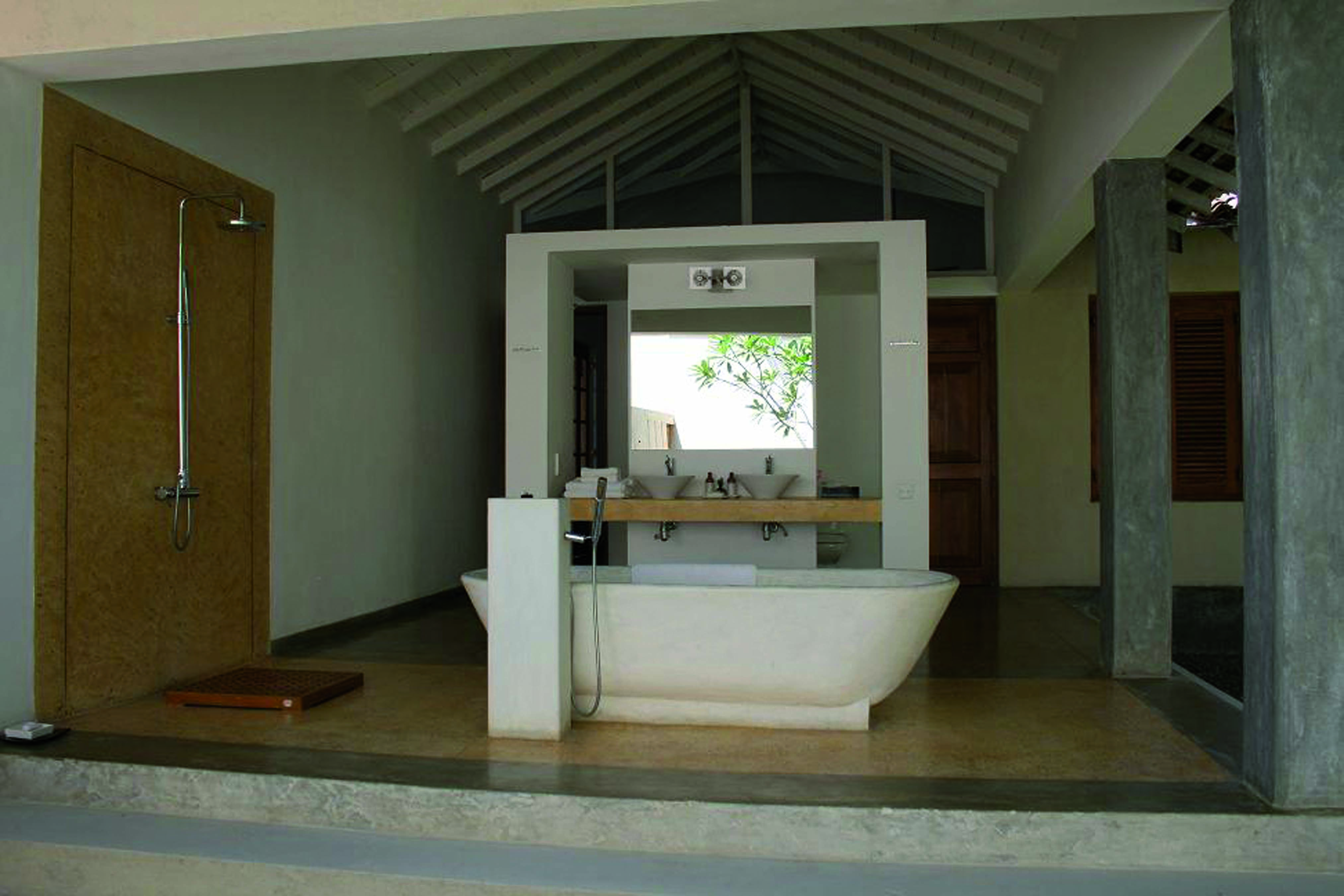 Frangipani Tree Sri Lanka bathroom open air bathroom stand alone bath tub shower
