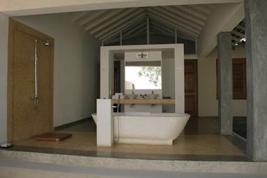 Frangipani Tree Sri Lanka bathroom open air bathroom stand alone bath tub shower