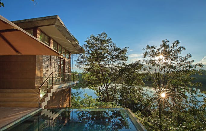 Tri Lanka Sri Lanka lake villa pool views overlooking the lake