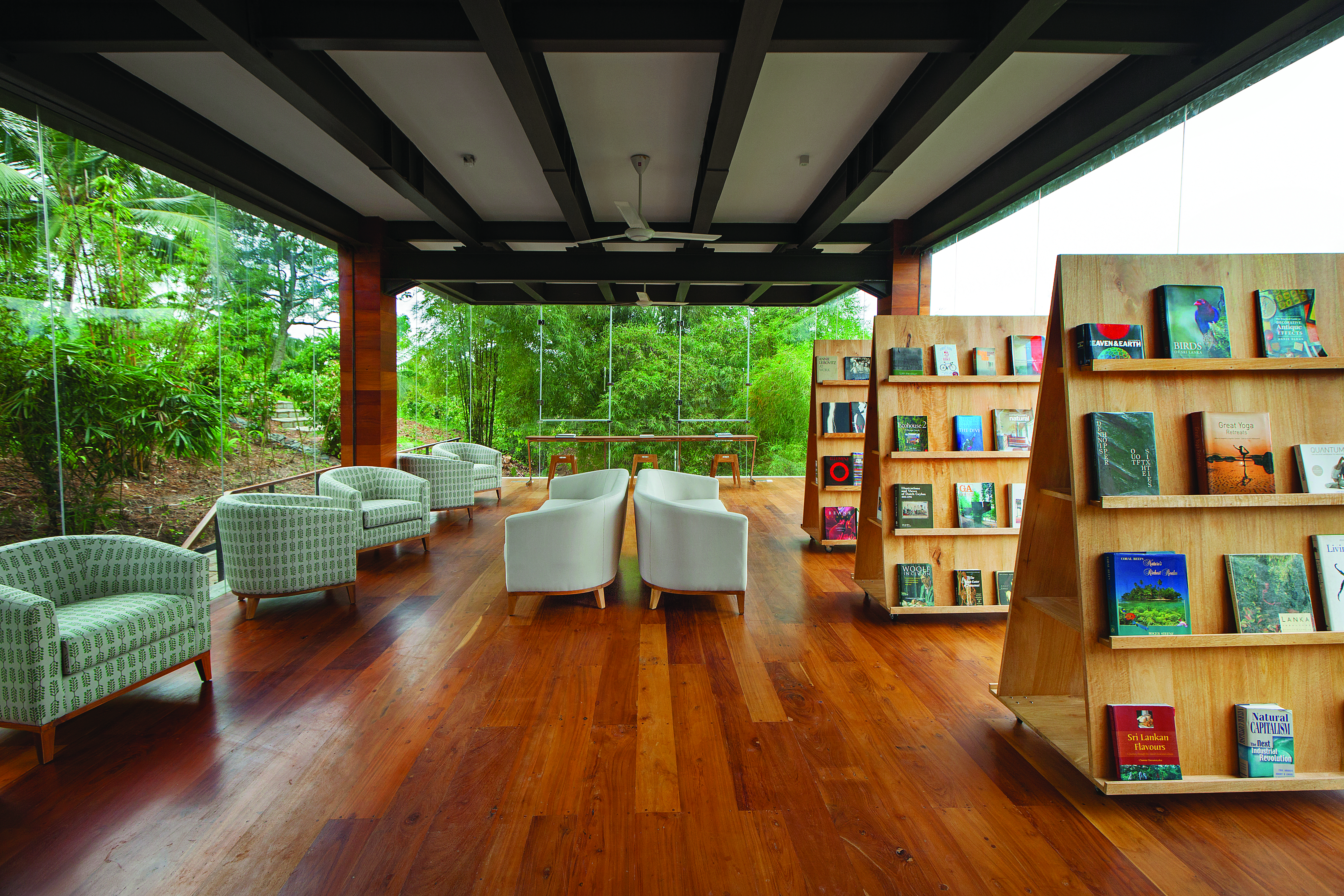Tri Lanka Sri Lanka library communal indoor seating area modern décor books
