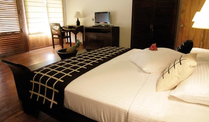 Weligama Bay Resort Sri Lanka villa bedroom with minimalist decor 
