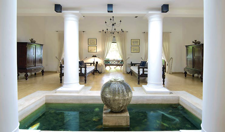 Why House Sri Lanka ambalama water feature indoor communal seating area