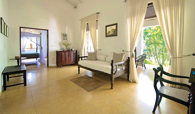 Why House Sri Lanka suite living area sofa terrace leading to garden