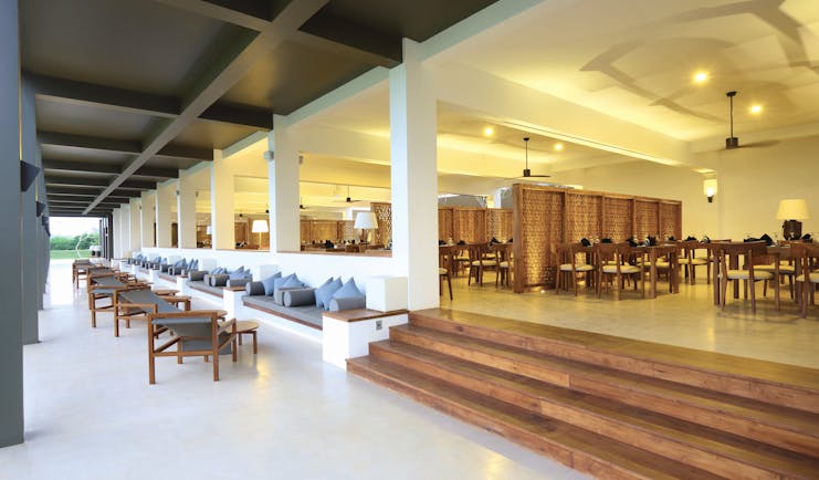 Anantaya Chilaw Resort Sri Lanka restaurant indoor and outdoor dining areas modern décor