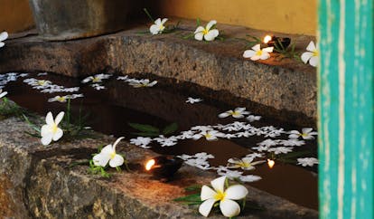 Ayurveda Pavilions Sri Lanka flower bath stone bath candles