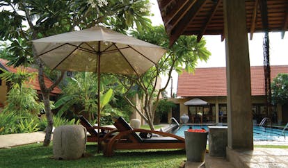 Ayurveda Pavilions Sri Lanka pool yoga pavilion loungers umbrellas
