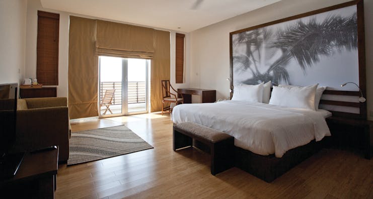 Jetwing Sea Sri Lanka deluxe room bed sofa private terrace modern décor