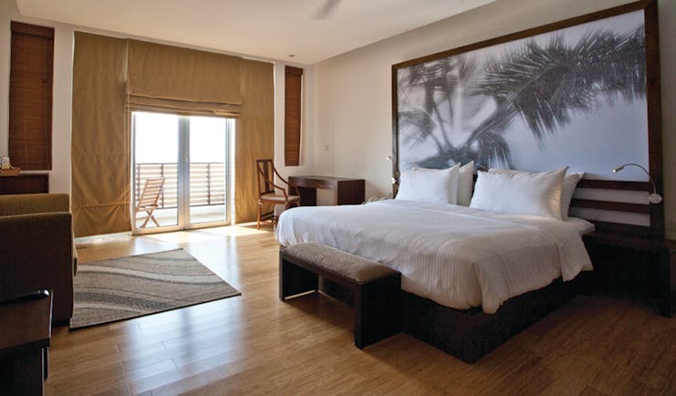 Jetwing Sea Sri Lanka deluxe room bed sofa private terrace modern décor