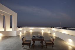 Jetwing Jaffna Sri Lanka rooftop terrace table set for two