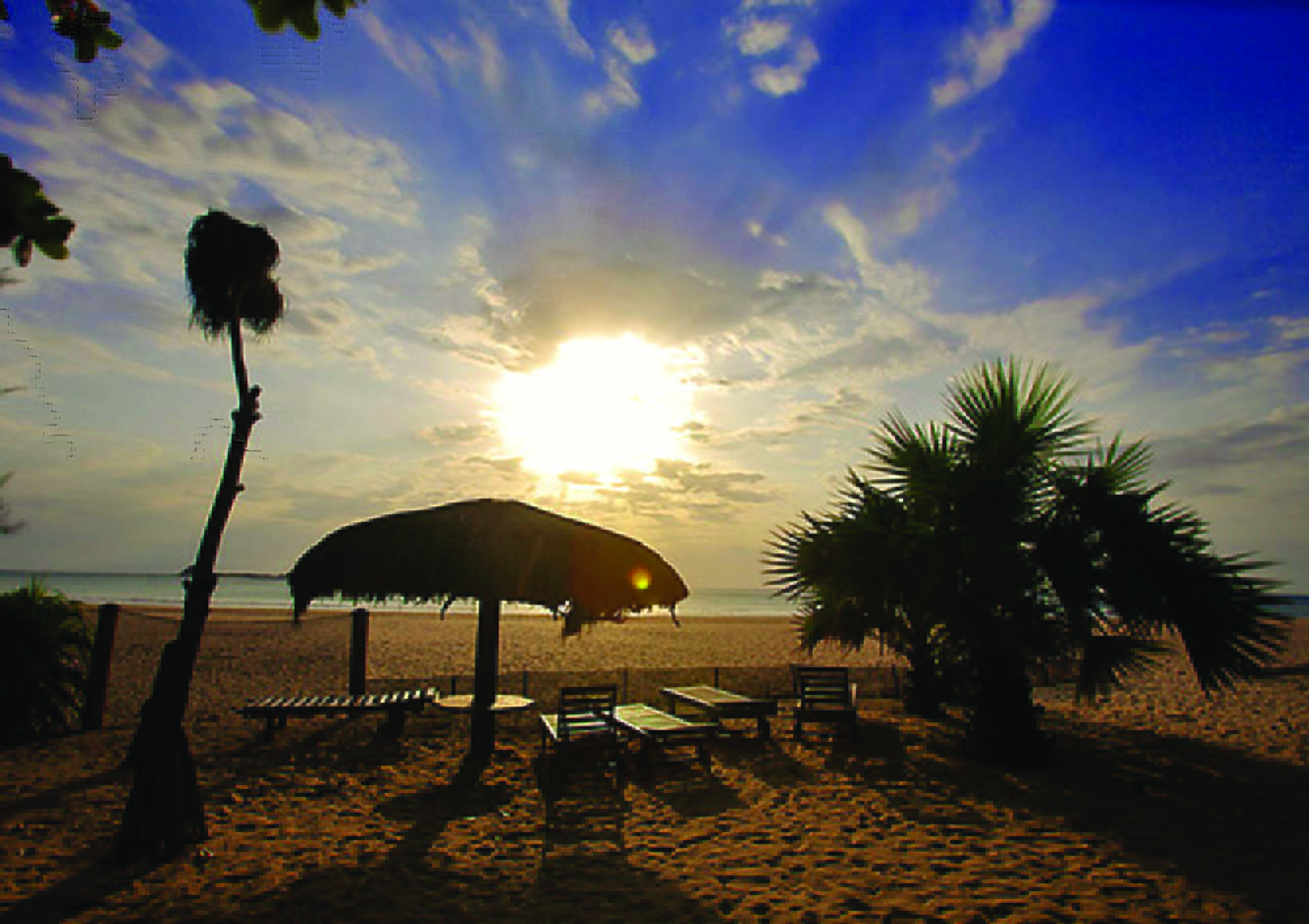 Nilaveli Beach Hotel Sri Lanka beach sand sea sun loungers palm trees
