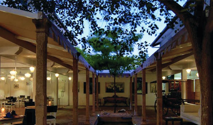 Pigeon Island Resort Sri Lanka dining indoor seating area water feature