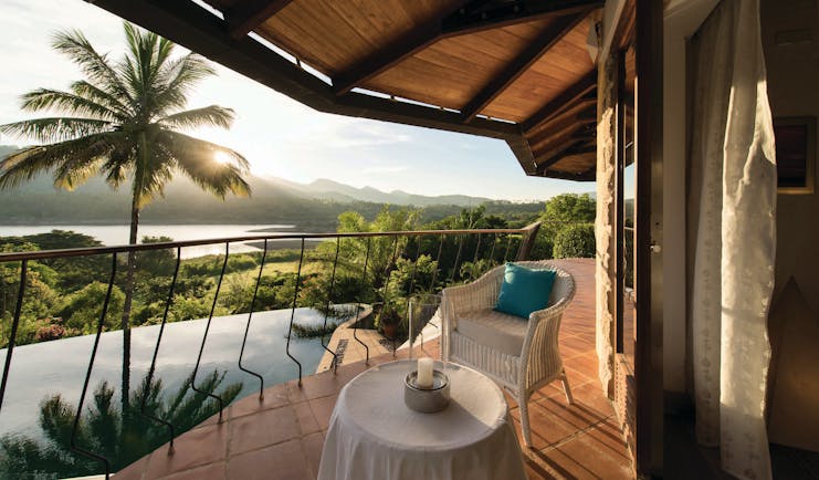 Bougainvillea Retreat Sri Lanka balcony outdoor seating overlooking pool countryside views