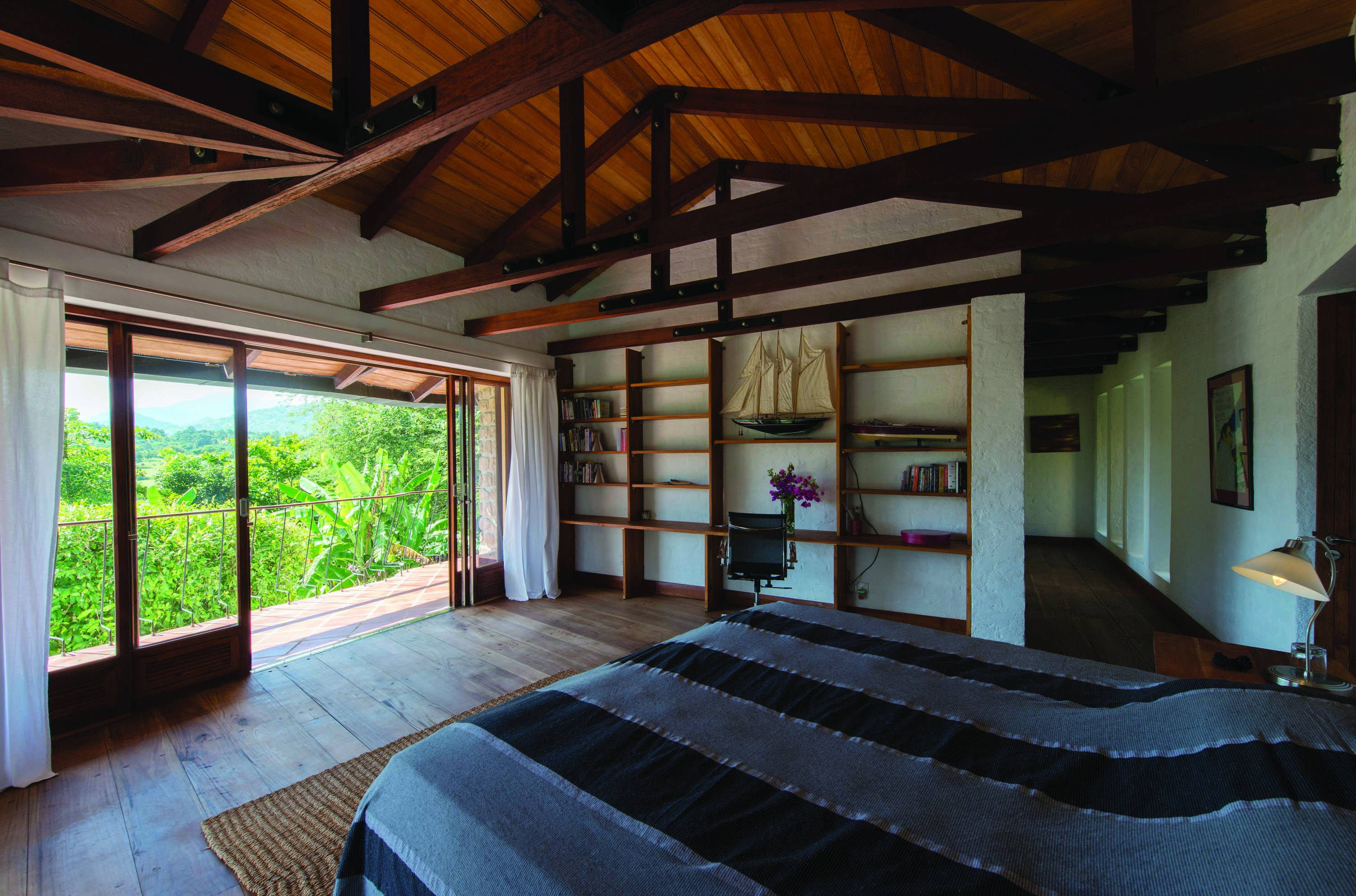 Bougainvillea Retreat Sri Lanka guestroom bed elegant décor access to private balcony