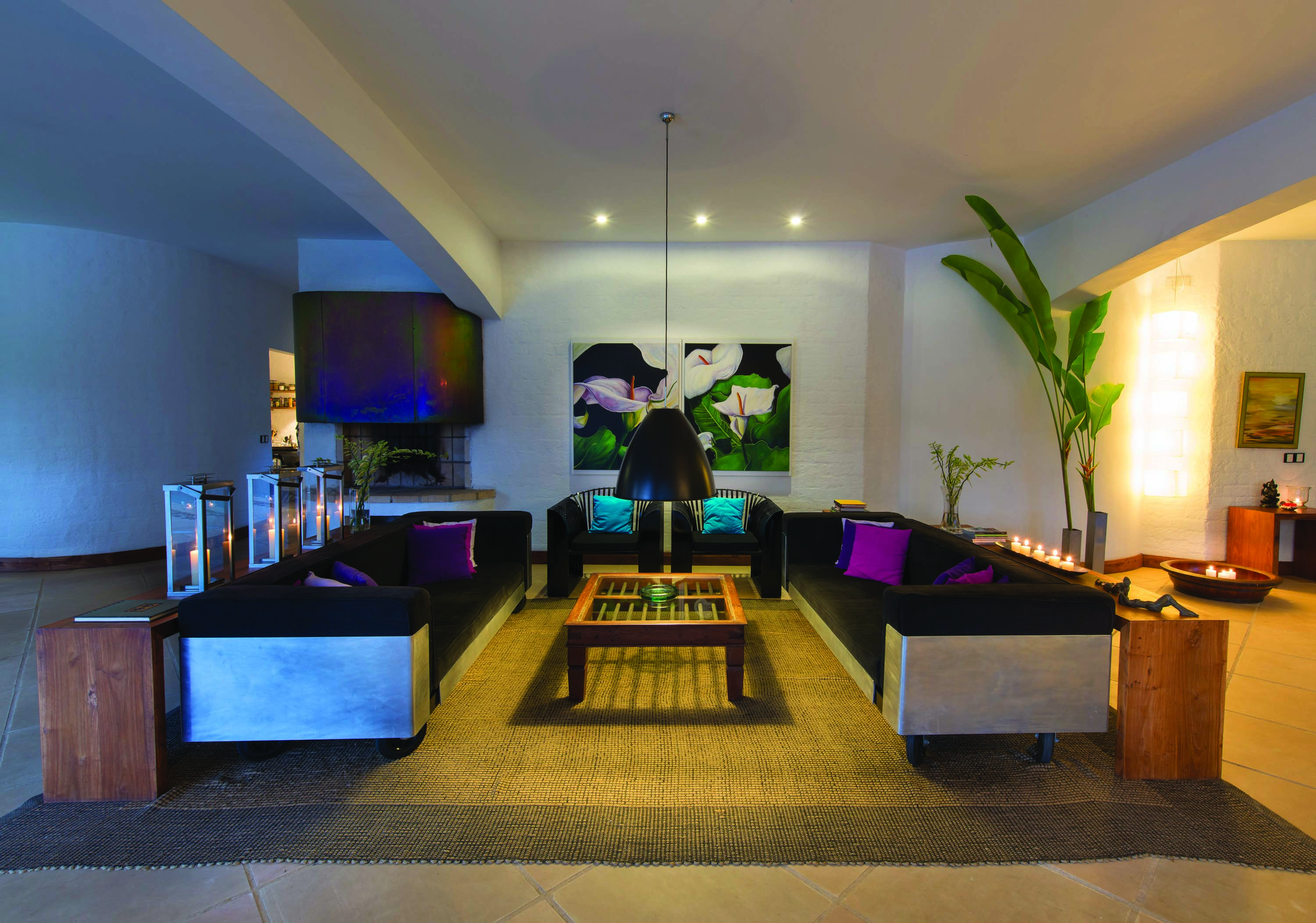 Bougainvillea Retreat Sri Lanka lounge communal seating are sofas elegant décor