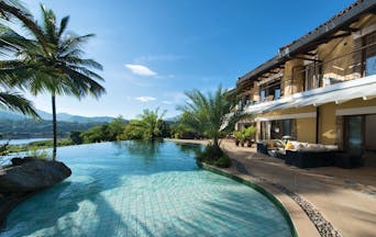 Bougainvillea Retreat Sri Lanka infinity pool terrace outdoor seating views of countryside