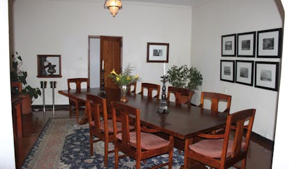 Ceylon Tea Trail Sri Lanka dining room long table traditional decor