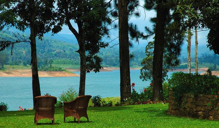Ceylon Tea Trail Sri Lanka gardens wicker chairs lake view