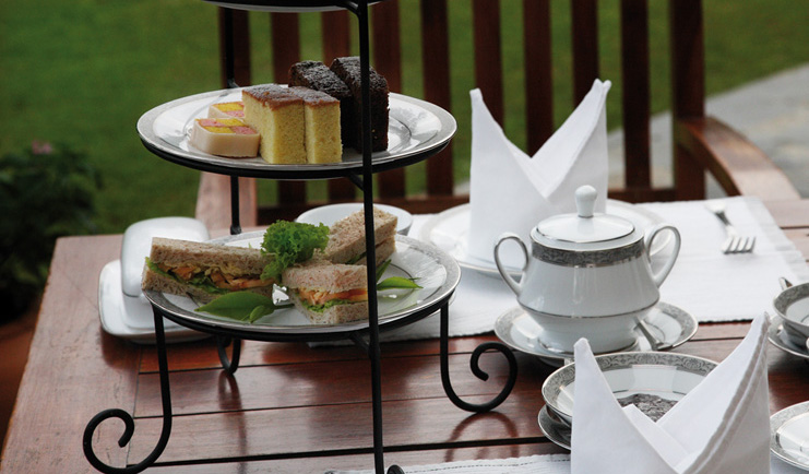 Ceylon Tea Trail Sri Lanka outdoor dining afternoon tea