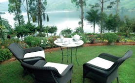 Ceylon Tea Trail Sri Lanka summerville garden outdoor dining room lake view