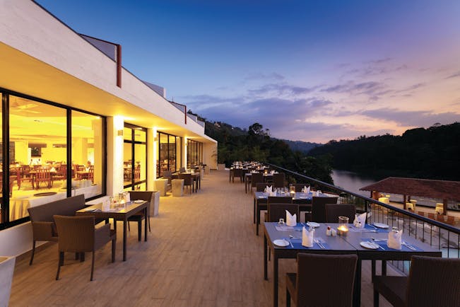 Cinnamon Citadel Sri Lanka dining terrace views of lake and countryside