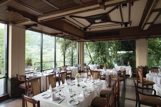 Earl's Regency Sri Lanka restaurant indoor dining area modern décor countryside views