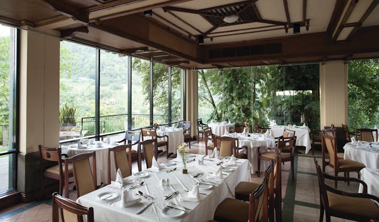 Earl's Regency Sri Lanka restaurant indoor dining area modern décor countryside views