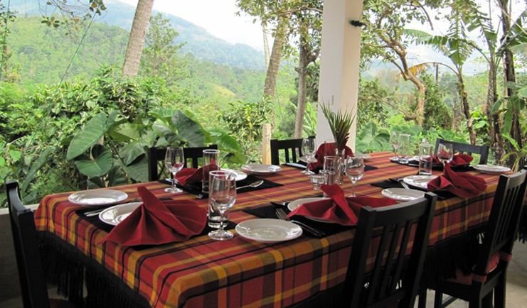 Ellerton Sri Lanka balcony dining traditional decor garden view