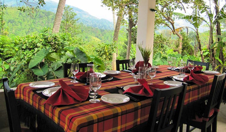 Ellerton Sri Lanka balcony dining traditional decor garden view