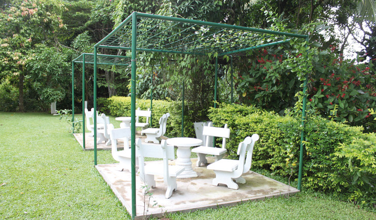 Ellerton Sri Lanka garden patio seating area plants flowers