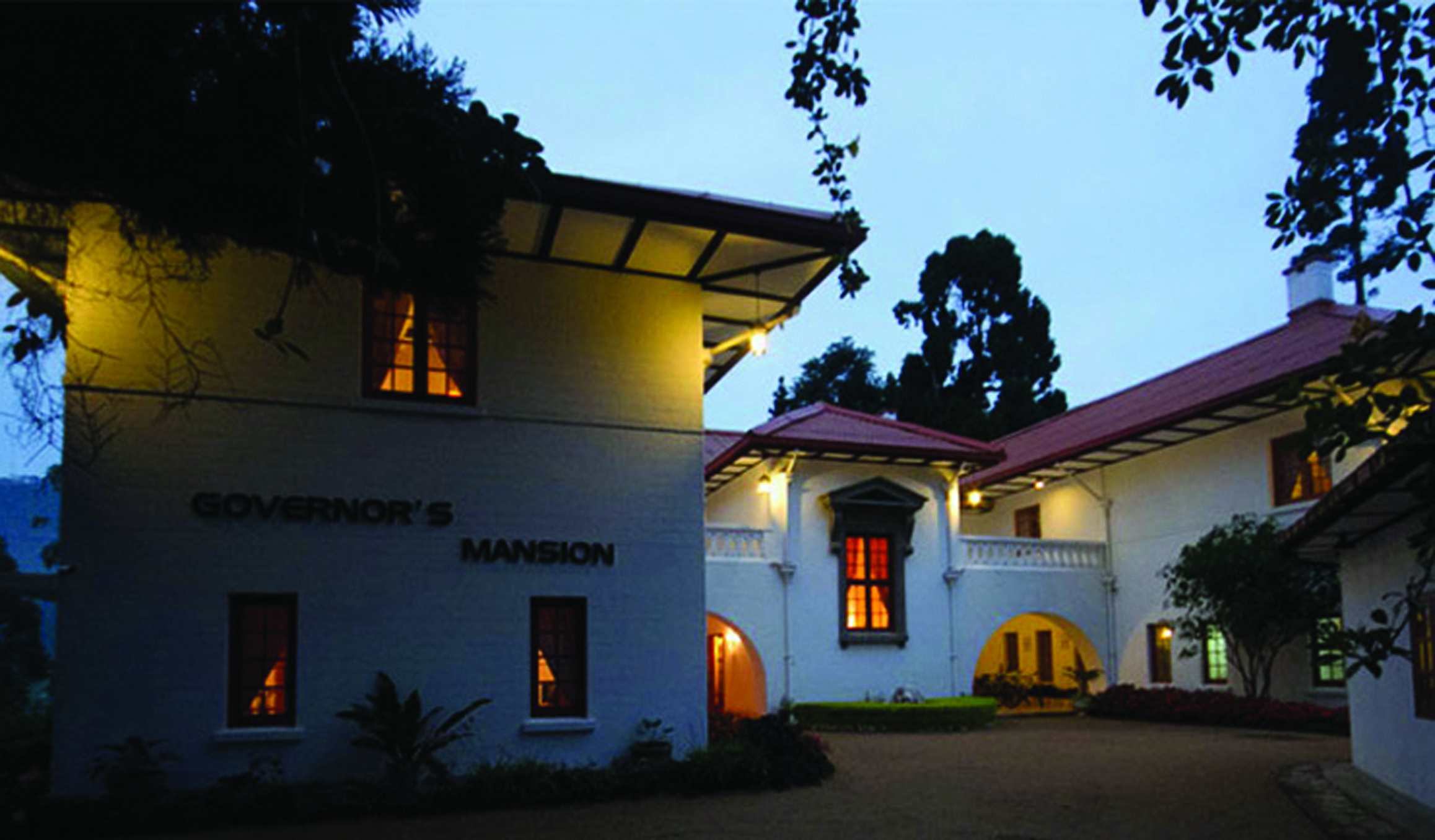 Governor's Mansion Sri Lanka exterior hotel building drive way 