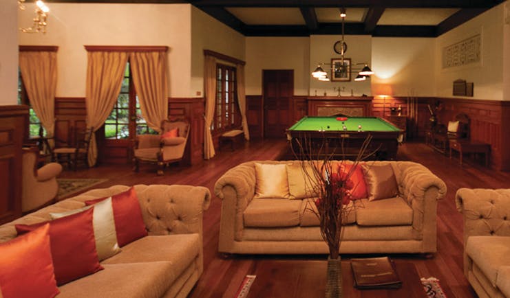 Governor's Mansion Sri Lanka lounge communal indoor seating area billiard table