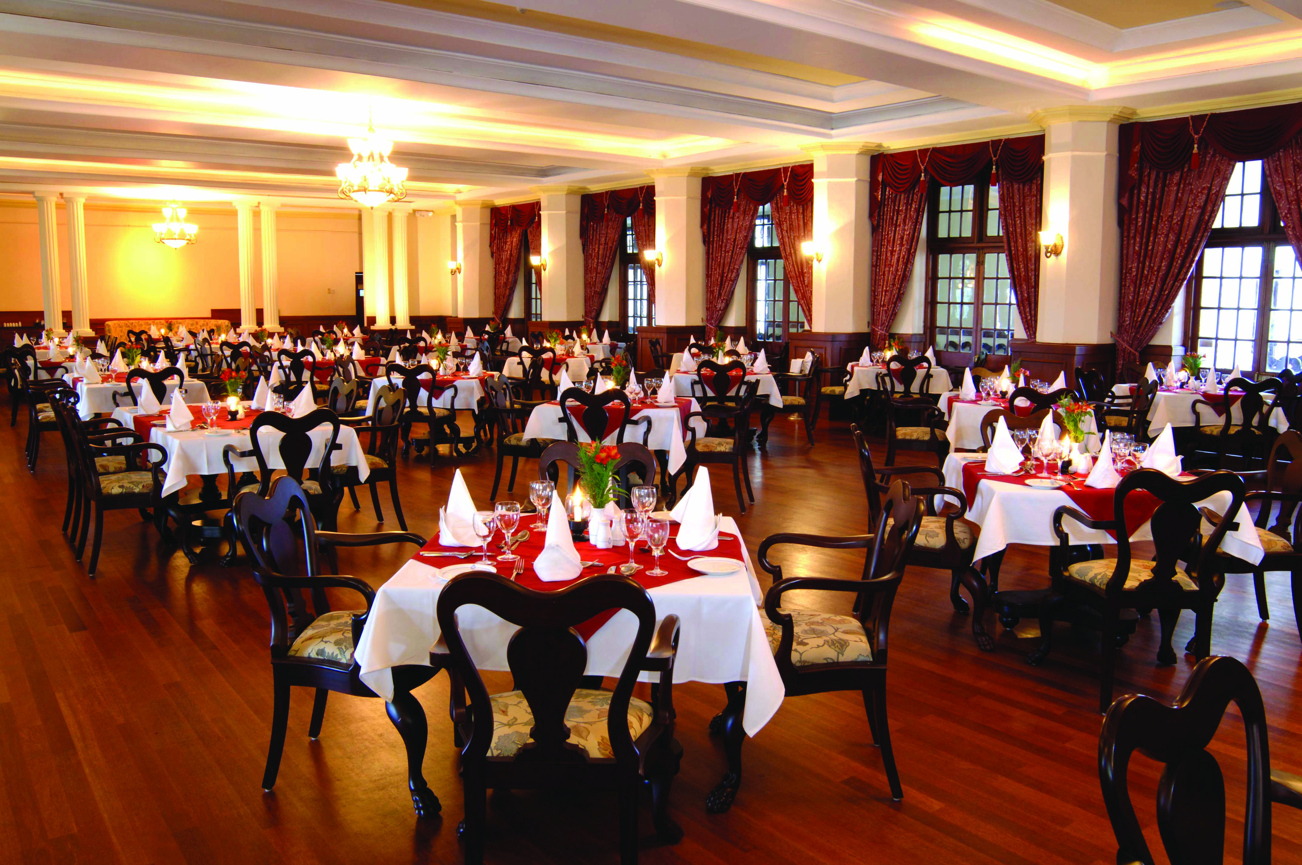 Grand Hotel Nuwara Eliya Sri Lanka restaurant indoor dining area traditional décor
