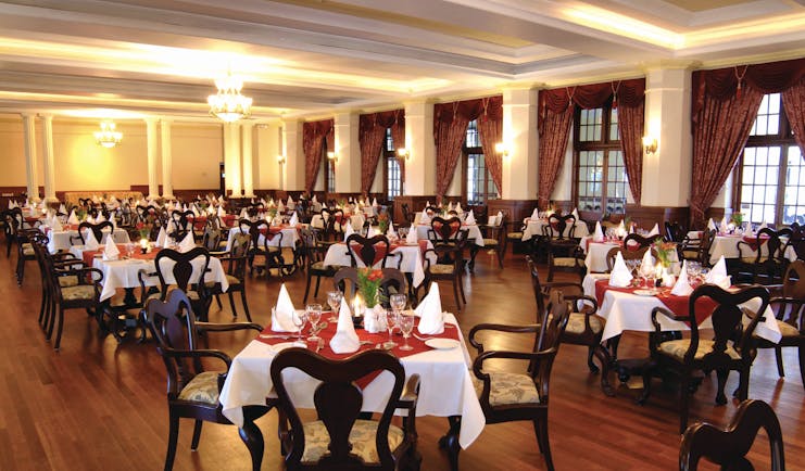 Grand Hotel Nuwara Eliya Sri Lanka restaurant indoor dining area traditional décor