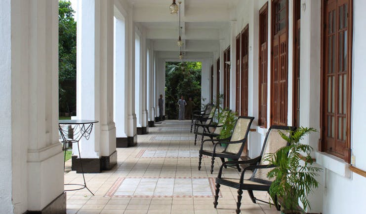 Hotel Suisse Sri Lanka outdoor veranda seating area 