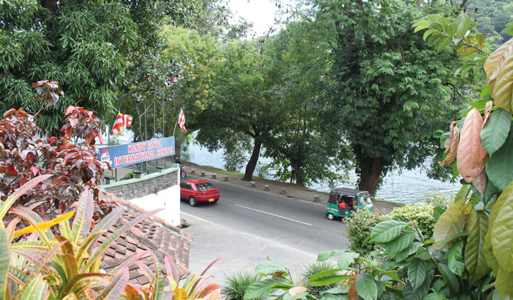 Hotel Suisse Sri Lanka view from the hotel of street and river