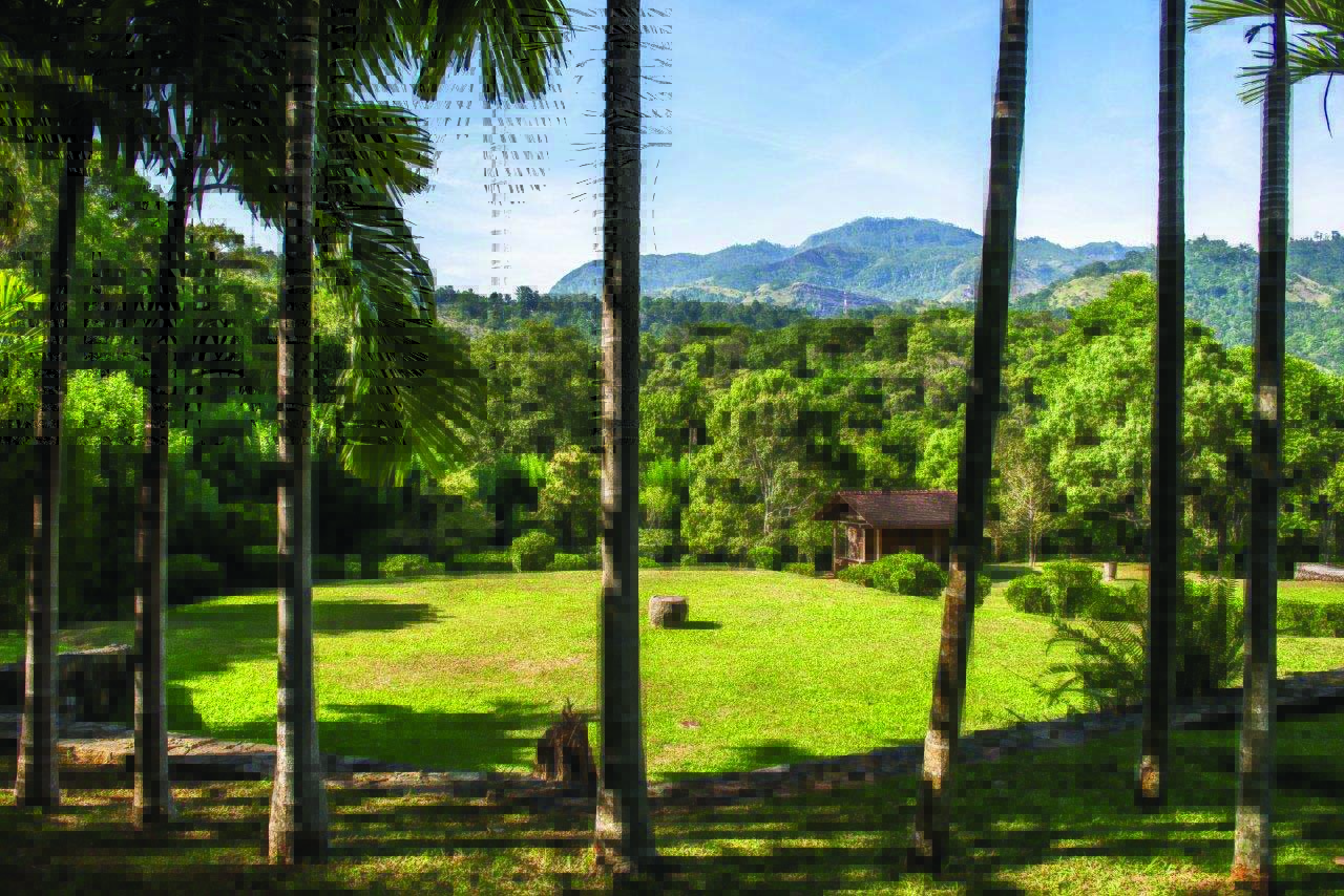 Living Heritage Sri Lanka gardens lawns trees mountains in background