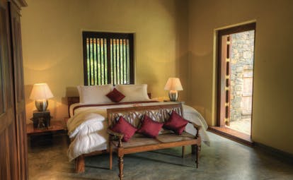 Living Heritage Sri Lanka villa suite bedroom traditional rustic décor