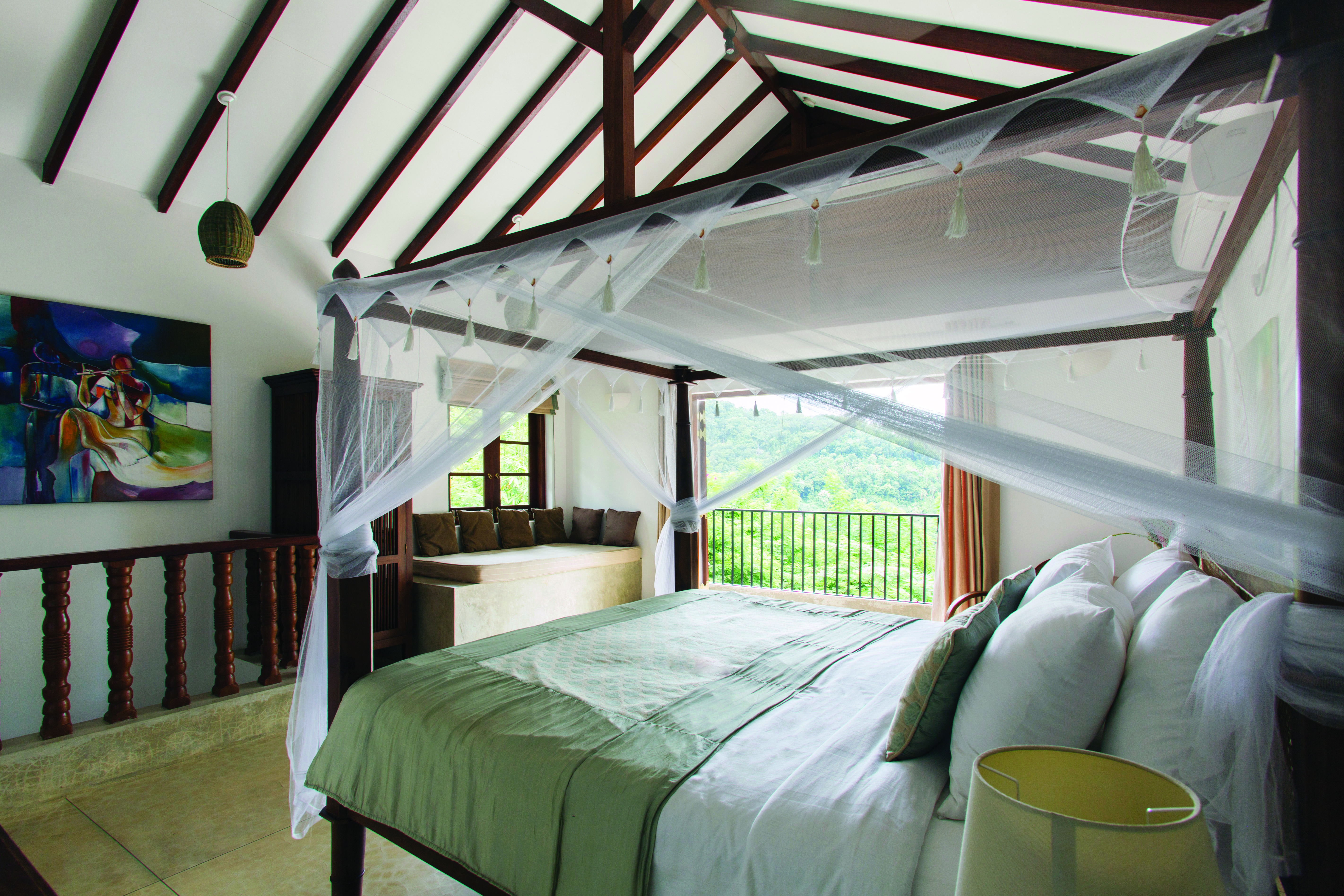 Rosyth Estate House Sri Lanka coconut room canopied four poster bed elegant décor