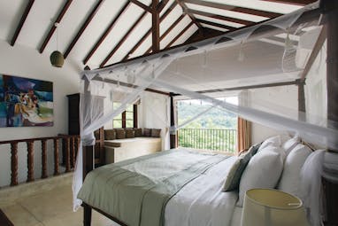 Rosyth Estate House Sri Lanka coconut room canopied four poster bed elegant décor