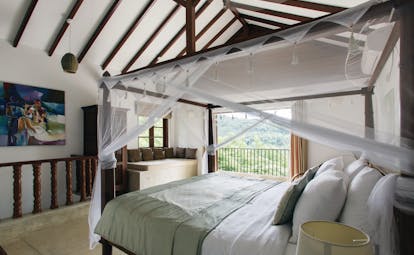 Rosyth Estate House Sri Lanka coconut room canopied four poster bed elegant décor