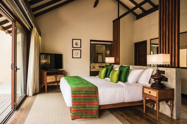 Anantara Kalutara Sri Lanka pool villa bedroom bed television private terrace modern décor