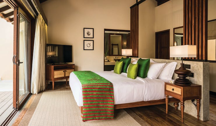 Anantara Kalutara Sri Lanka pool villa bedroom bed television private terrace modern décor