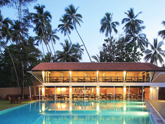 Avani Bentota Sri Lanka restaurant exterior overlooking pool