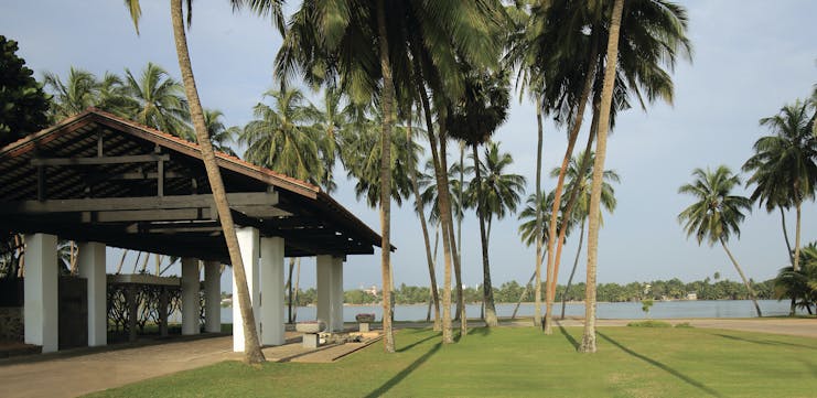 Avani Kalutara Sri Lanka entrance riverside view of river lawns palm trees